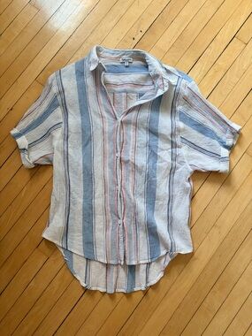 Splendid Striped Short-Sleeve Button-Down